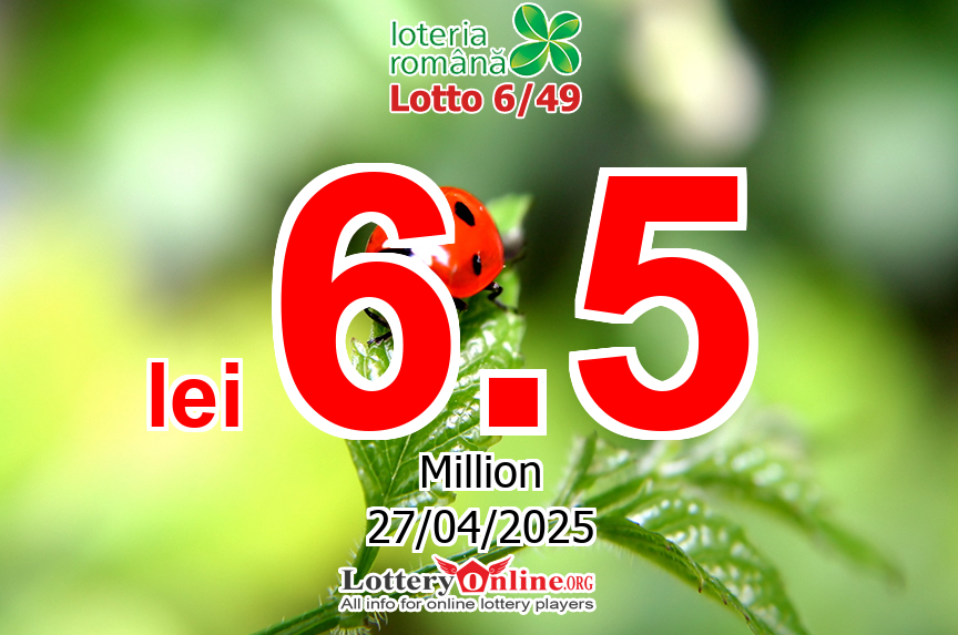 Loto 6/49 Winning Numbers Results for 04/24/25: Jackpot is lei 6.5 Million RON