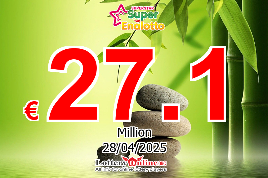 Lottery Fever – SuperStar Jackpot Up To € 27.1 Million Euro this Monday, April 28, 2025
