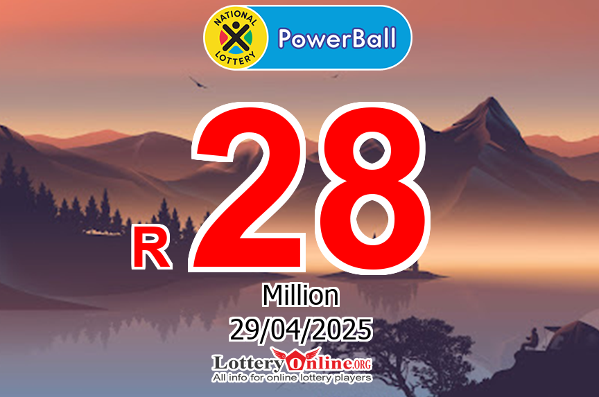 PowerBall results for 04/25/25: Jackpot is up to R 28 Million ZAR