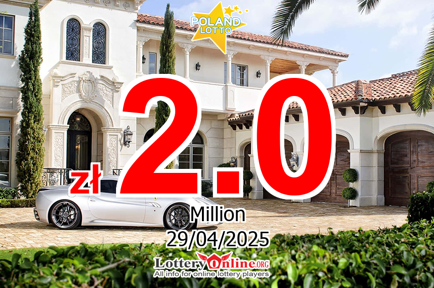 Winning ticket sold for zł 3 Million PLN Lotto jackpot on Sat, Apr 26, 2025