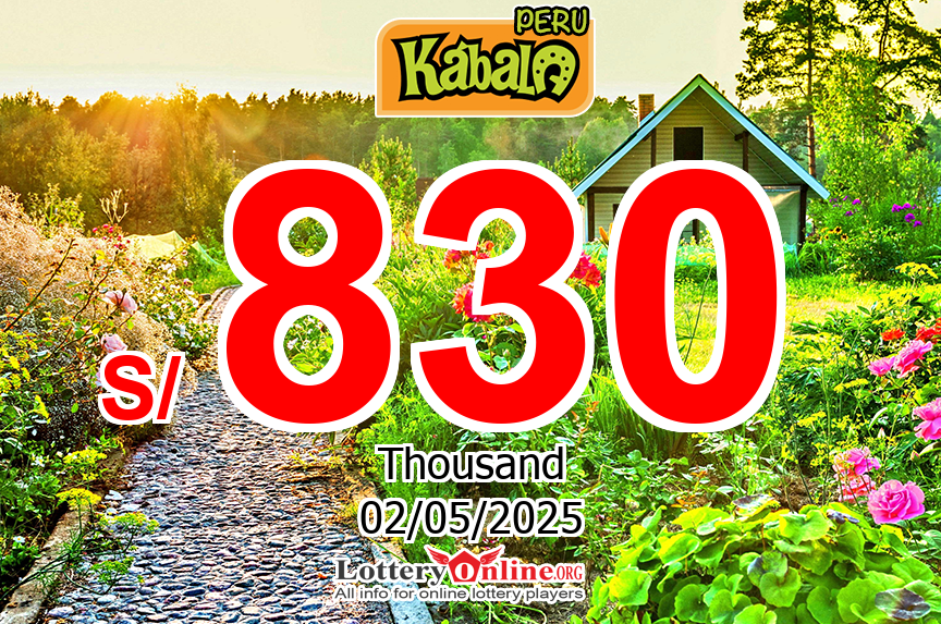 The result of Kabala of Peru on Apr. 30, 2025; Jackpot is S/ 830 K PEN