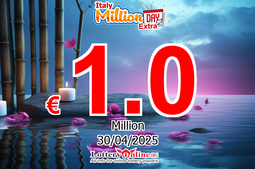 MillionDAY Extra results for 04/30/25: Jackpot is up to € 1 Million Euro