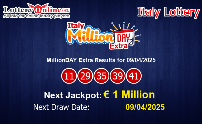 LatestMillionDAY Extra Results