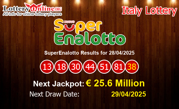 LatestSuperEnalotto Results