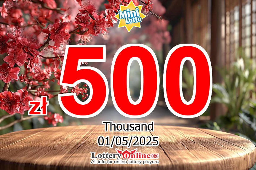 Mini Lotto numbers for Wednesday, April 30, 2025 drawing. Lottery jackpot at zł 500 K PLN
