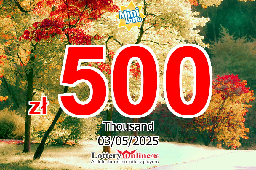 Result of Mini Lotto on May. 2, 2025: Jackpot is zł 500 K PLN now