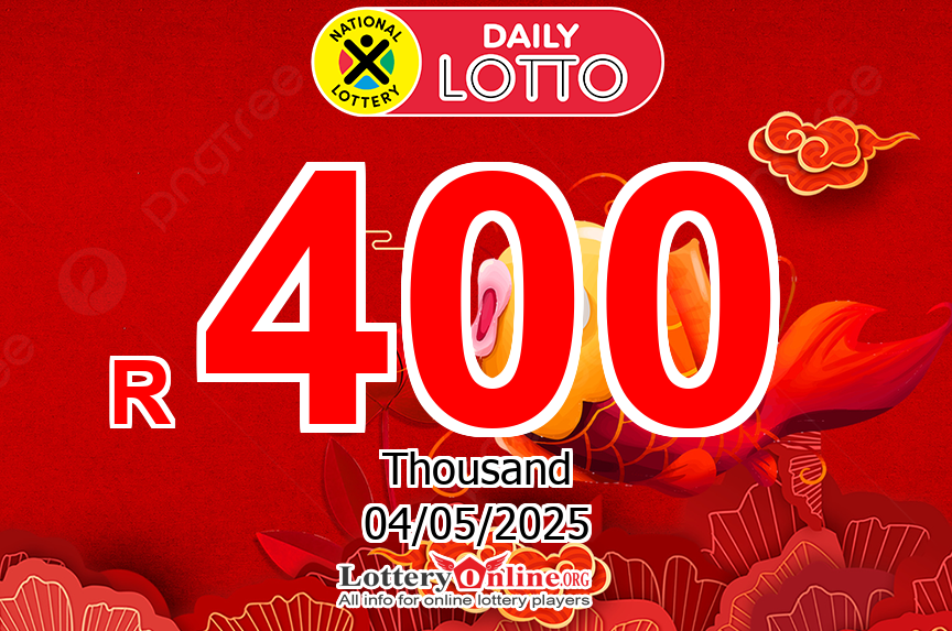 R 550 K ZAR Daily Lotto jackpot found out the owner on May. 3, 2025