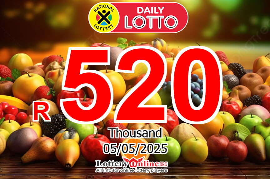Results of May. 4, 2025 – Now, Daily Lotto jackpot is R 520 K ZAR