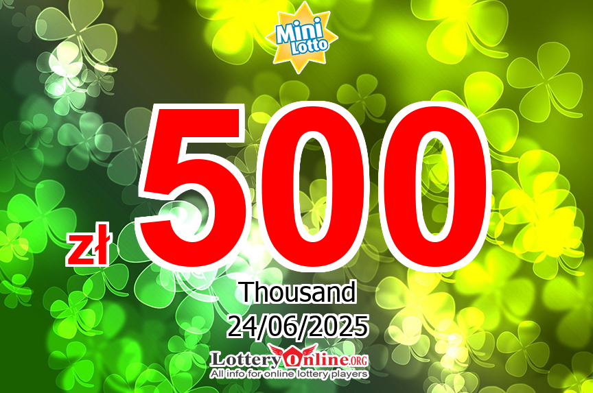 Mini Lotto Winning Numbers Results for 06/23/25: Jackpot is zł 500 K PLN