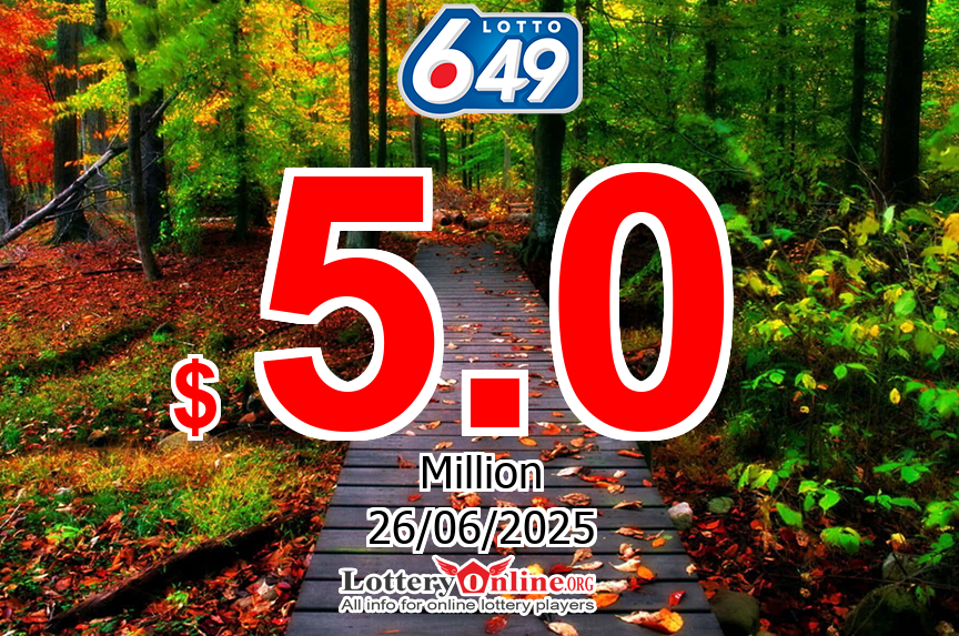 Lotto 649 Live Results for 06/22/25, Thursday Jackpot increases to $ 5 Million CAD