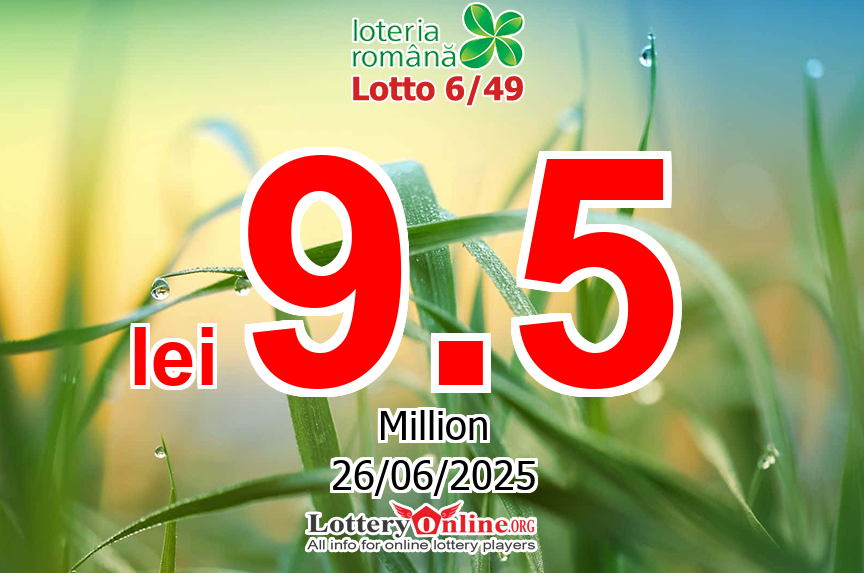 The result of Loto 6/49 lottery of Romania on Jun. 22, 2025