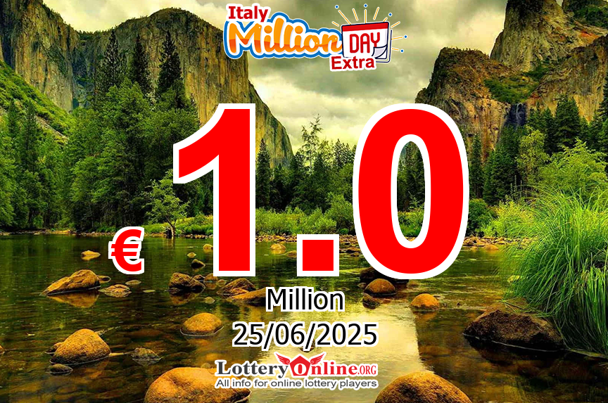 The result of MillionDAY Extra of Italy on Wed, Jun 25, 2025