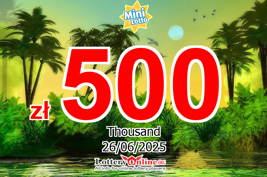 The result of Mini Lotto lottery of Poland on Jun. 25, 2025