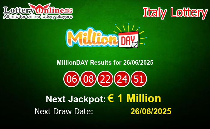 LatestMillionDAY Results
