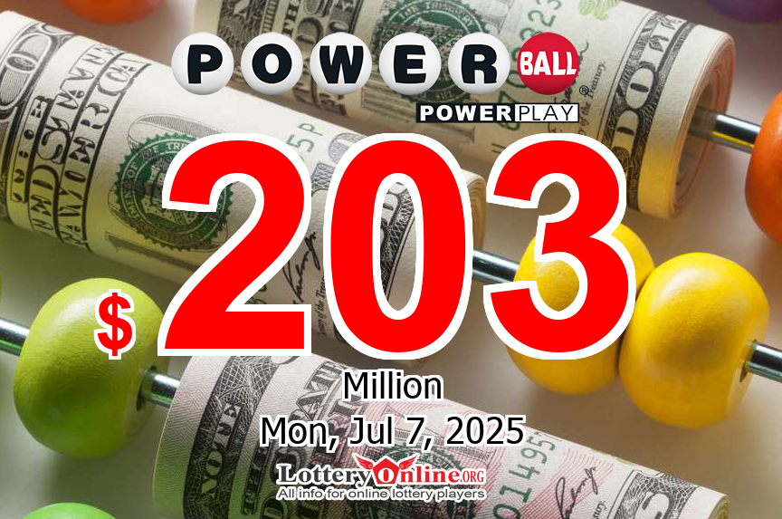 Two winners received the second prizes on 07/05/25; Powerball jackpot spins to $203 million