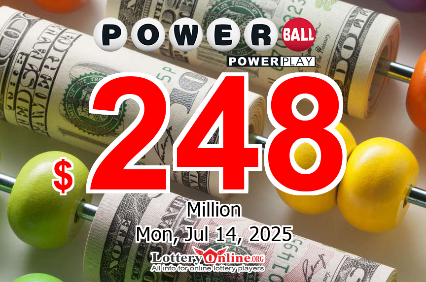 07/12/25: 2 lucky players win million dollar prizes; Powerball jackpot is $248 million