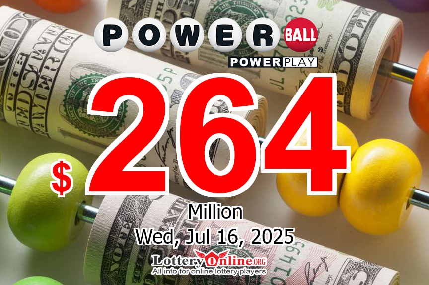 Powerball results for Jul. 14, 2025 – $264 million Jackpot is waiting for the owner
