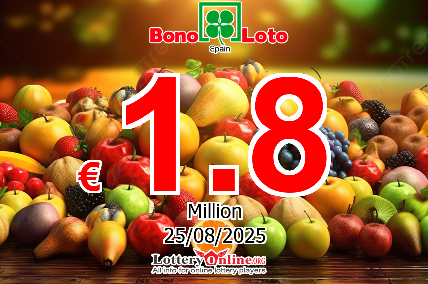 Results of Aug. 24, 2025 – Now, BonoLoto jackpot is € 1.8 Million Euro