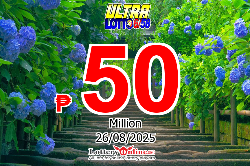 Ultra Lotto jackpot jumps to ₱ 50 Million PHP on Aug. 24, 2025