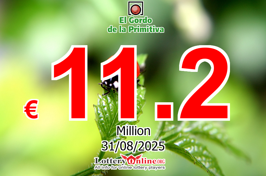 El Gordo numbers for Sunday, August 24, 2025 drawing. Lottery jackpot at € 11.2 Million Euro