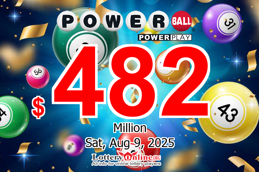 4 second prizes belonged Powerball players on 08/06/25; Jackpot rolls to $482 million