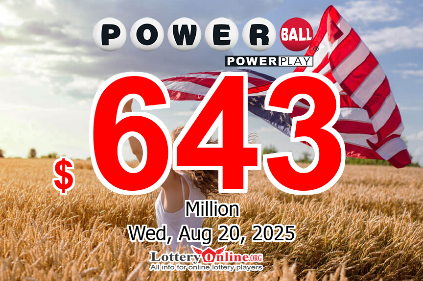 Powerball results for 08/18/25 – Jackpot swells to $643 million