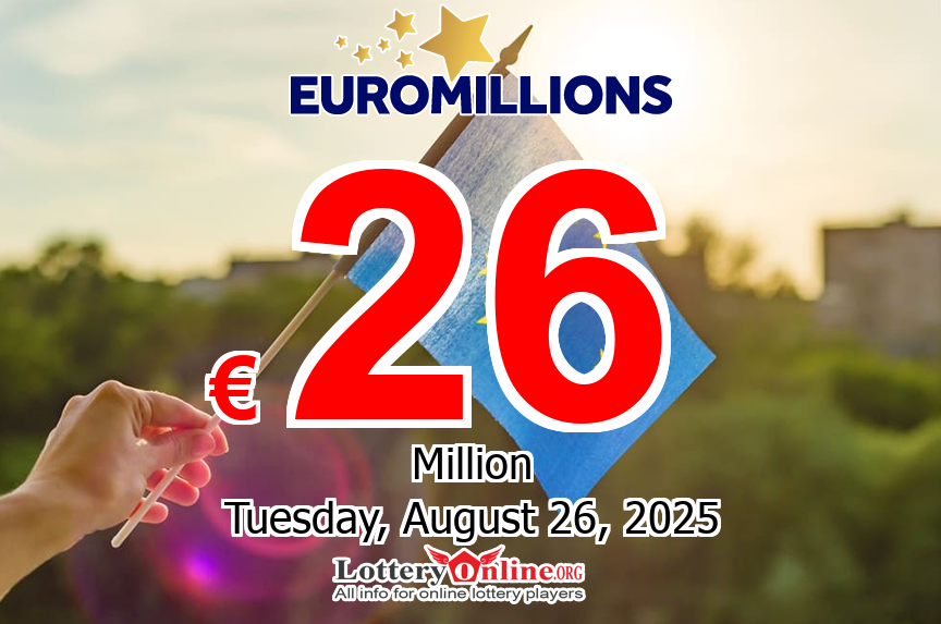 Two winners received the second prizes; EuroMillions jackpot is €26 million for Tuesday, August 26, 2025