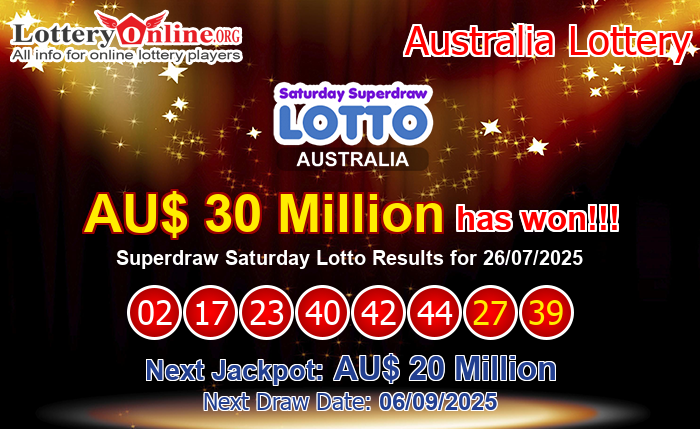 Kết Quả Xổ Số Superdraw Saturday Lotto