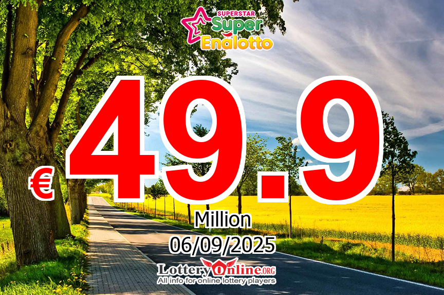 SuperStar jackpot jumps to € 49.9 Million Euro for Sep. 6, 2025
