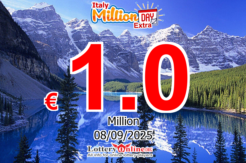 MillionDAY Extra results for 09/08/25: Jackpot raises to € 1 Million Euro