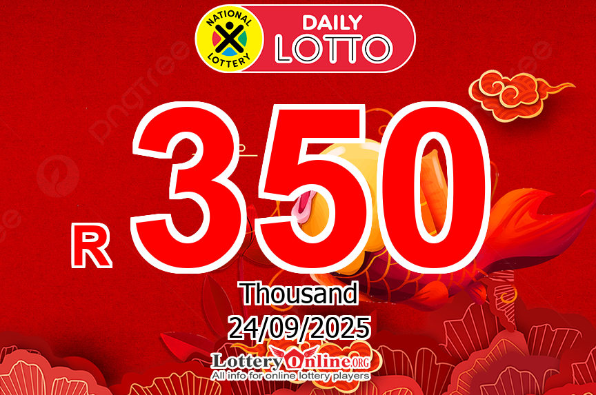 Daily Lotto Live Results for 09/23/25, Wednesday Jackpot increases to R 350 K ZAR