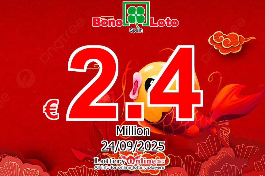 Result of BonoLoto on Sep. 23, 2025: Jackpot is € 2.4 Million Euro now