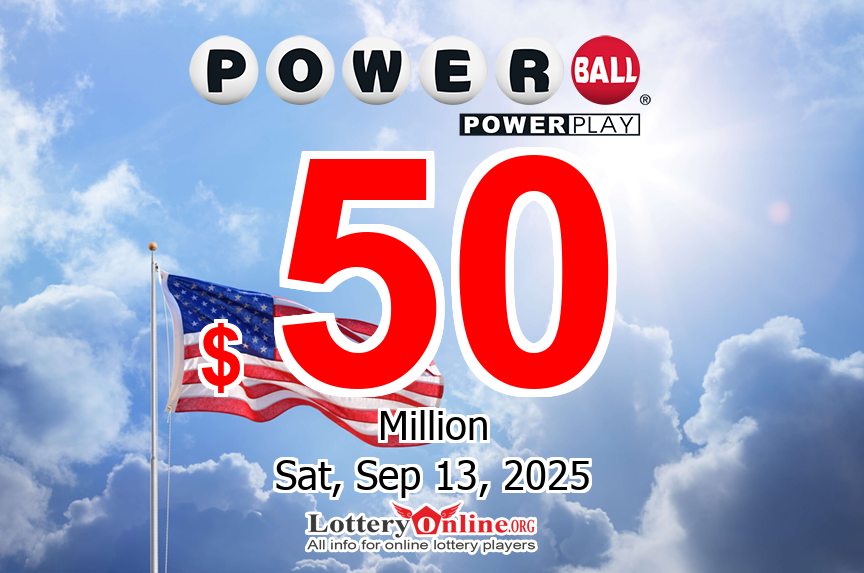 The result of Powerball of America on Sep. 10, 2025; Jackpot is $50 million
