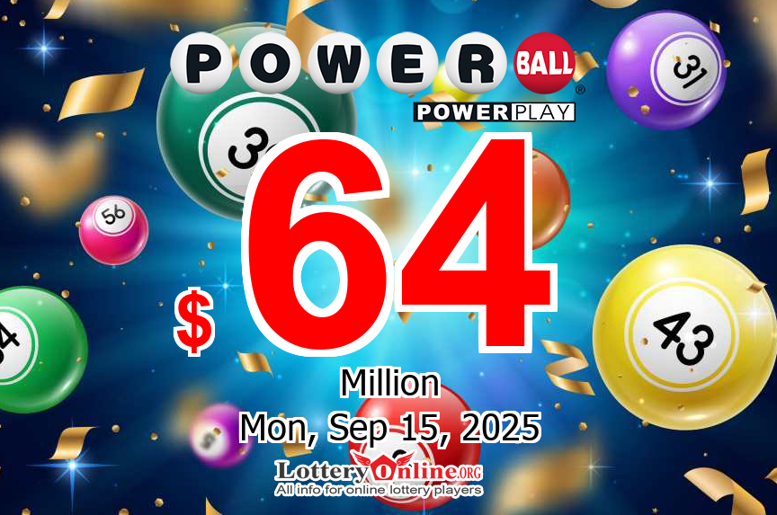Powerball Jackpot now is $64 million: No winner of jackpot on Sep. 13, 2025