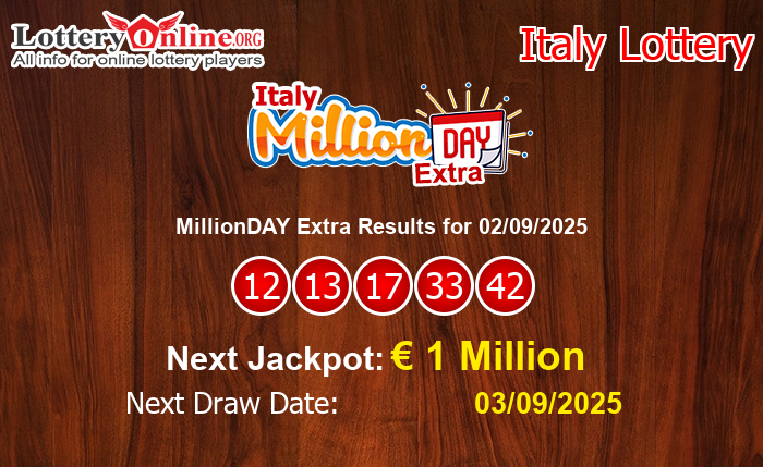LatestMillionDAY Extra Results