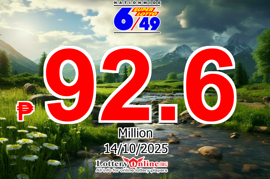Super Lotto jackpot jumps to ₱ 92.6 Million PHP on Oct. 12, 2025