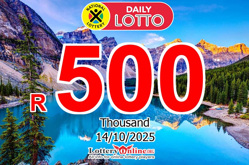 Daily Lotto Live Results for 10/13/25, Tuesday Jackpot increases to R 500 K ZAR