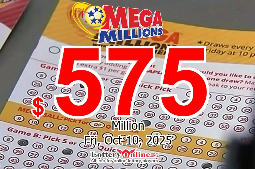 Result of 10/07/25 – Mega Millions jackpot is at $575 million: Test your luck!