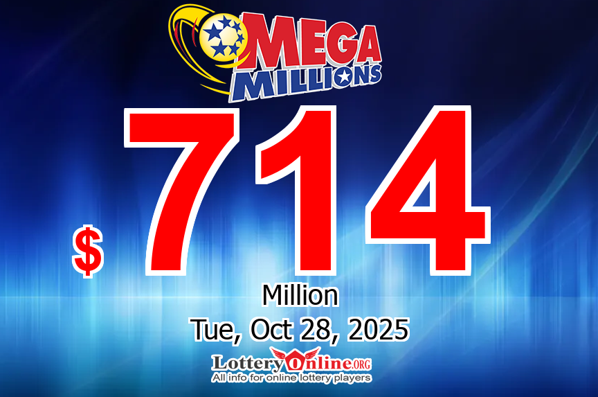 9th-largest Mega Millions drawing Tuesday night, Oct. 28, 2025; jackpot at $714 million