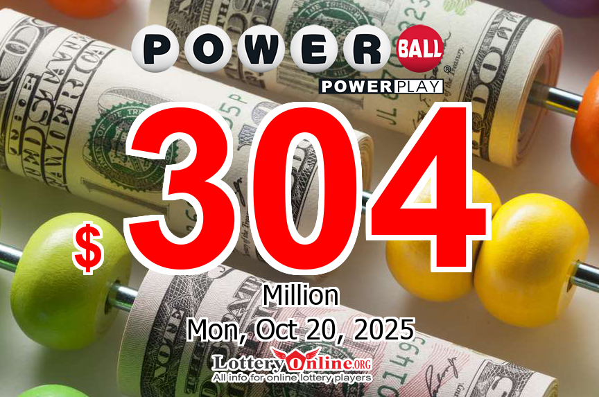 $4 million belonged to 3 players; Powerball rolls over to $304 million for Oct. 20, 2025