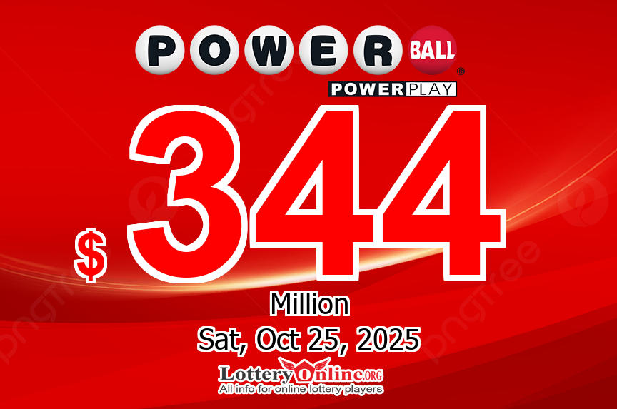 Nobody won jackpot, Powerball Climbs To $344 million For The Next drawing, 10/25/25