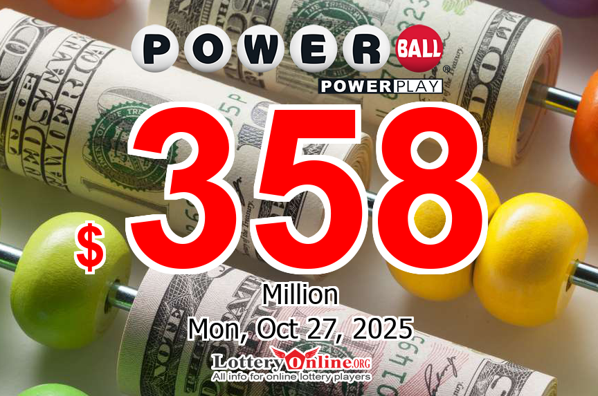 10/25/25: Two players won second prizes – Powerball jackpot is $358 million