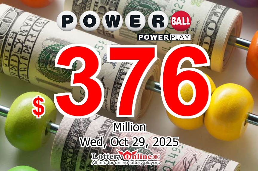 Powerball jackpot jumps to $376 million for Oct. 29, 2025