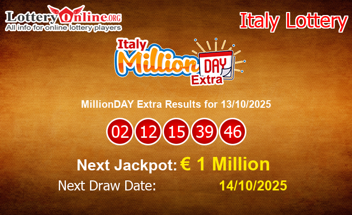 LatestMillionDAY Extra Results
