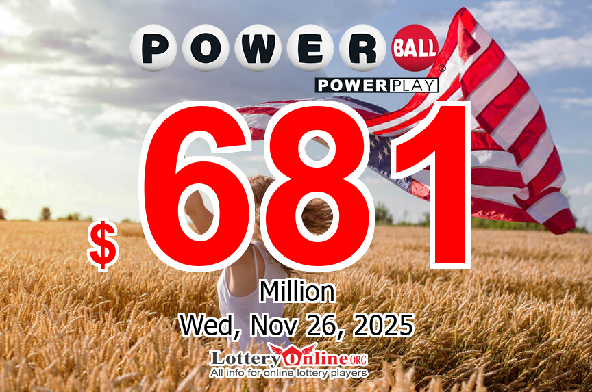 Here are Monday’s winning Powerball numbers, 11/24/25; lottery jackpot is worth $681 million