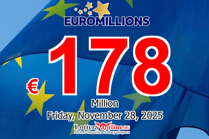 The EuroMillions lottery jackpot already amounts to EURO 178M for 11/28/25