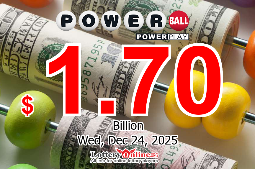 Powerball jackpot climbs to $1.70 Billion on Dec. 24, 2025, 4th-highest in Powerball lottery history