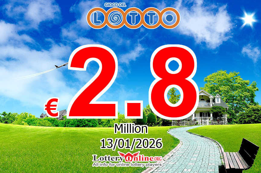 Lotto Winning Numbers Results for 01/10/26: Jackpot is € 2.8 Million Euro