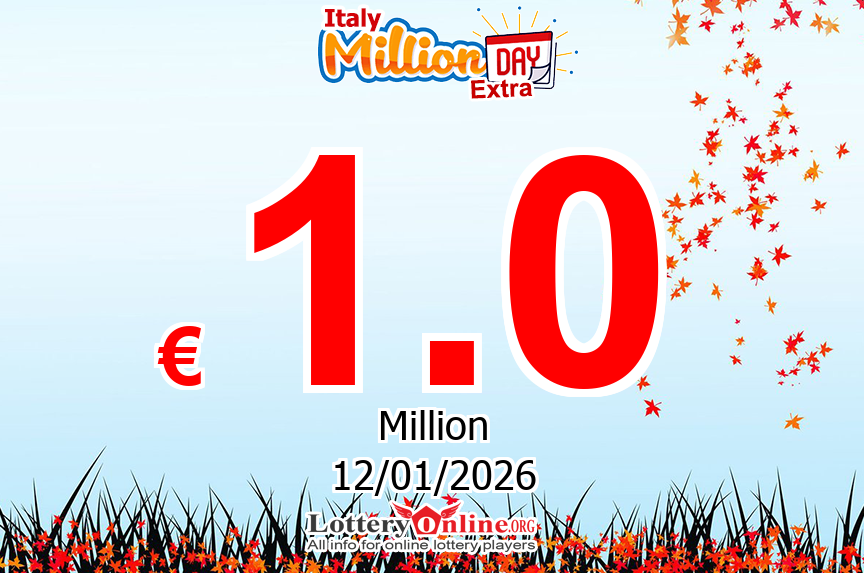 MillionDAY Extra results for 01/12/26: Jackpot is € 1 Million Euro now