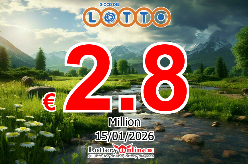 The result of Lotto lottery on Jan. 13, 2026 – Jackpot is € 2.8 Million Euro